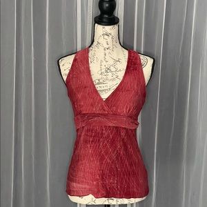 Women’s Large halter top with gold sparkle